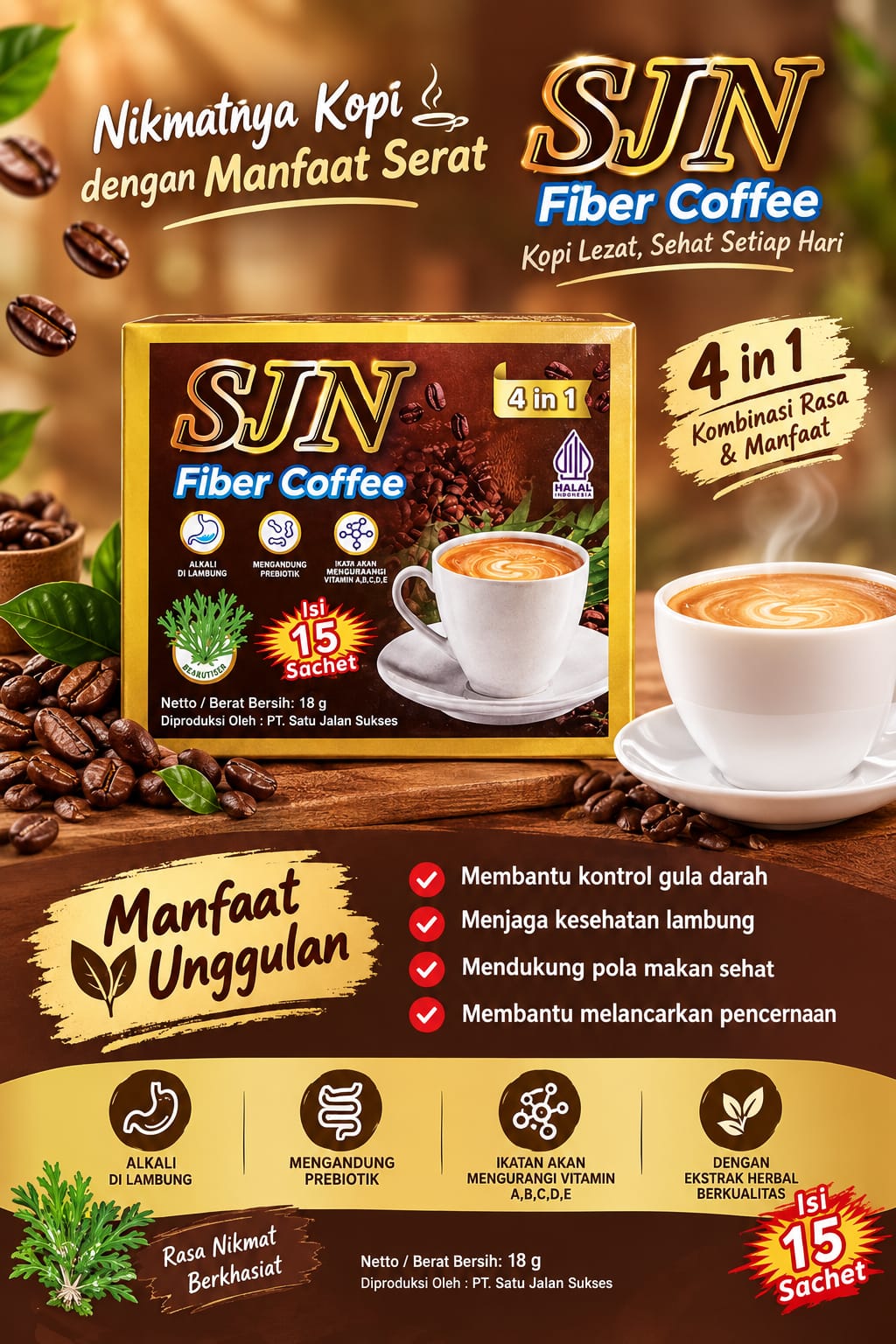 Tampilan SJN Fiber Coffee 4 in 1 2